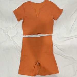 Orange workout two piece set